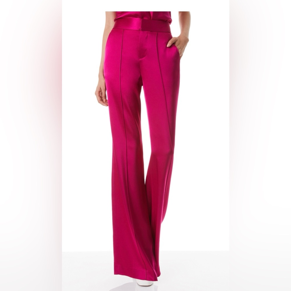 Alice + a Olivia Women's satin Pants raspberry size 6